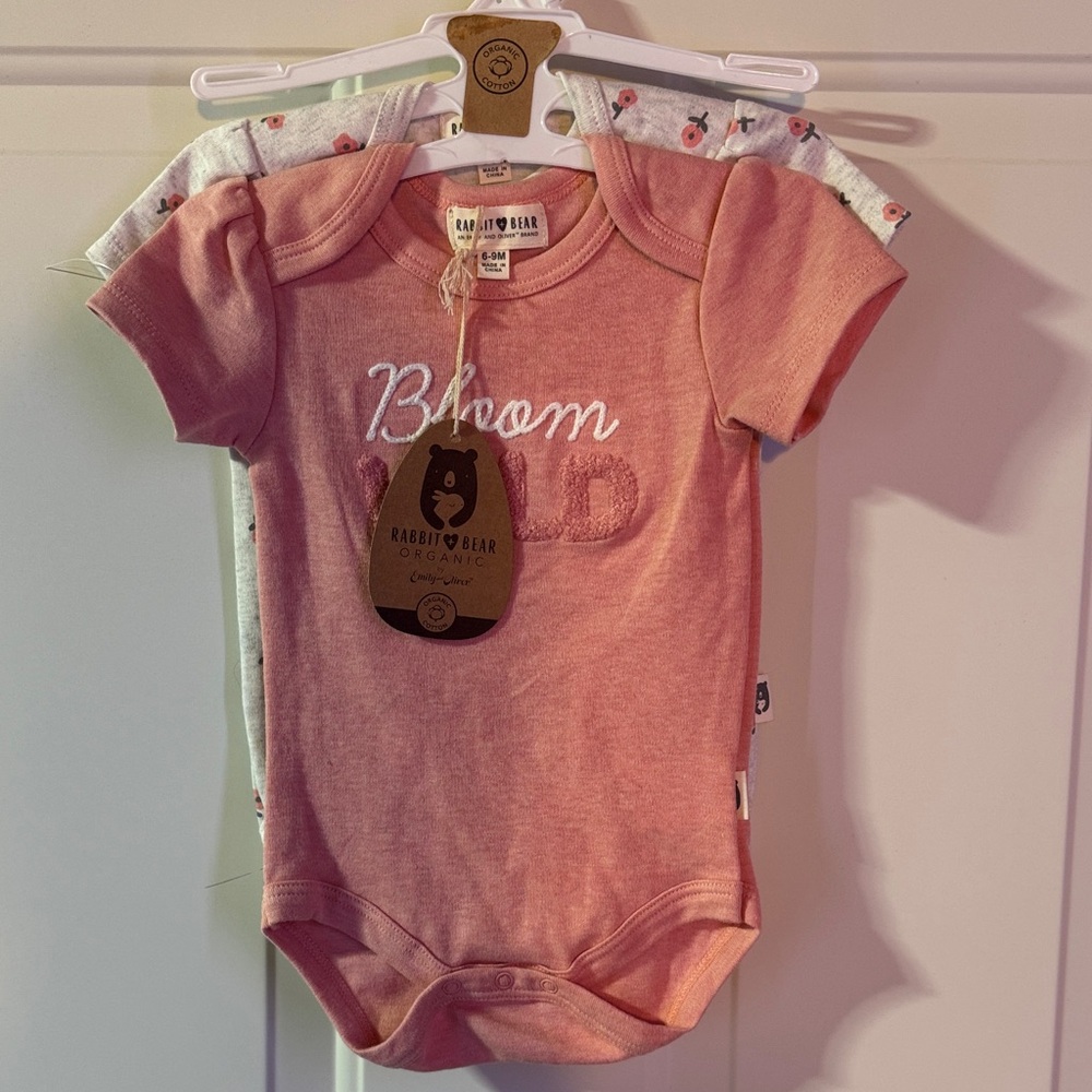 2 Rabbit+Bear onesies- 3-6 months